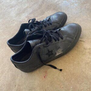 Black Star-Embellished Men's Sneakers